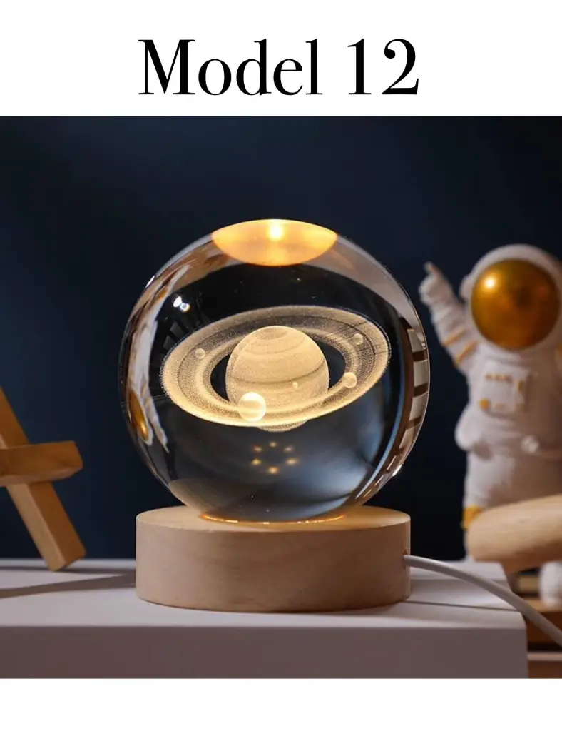 3D Galaxy Crystal Ball Night Lamp, 