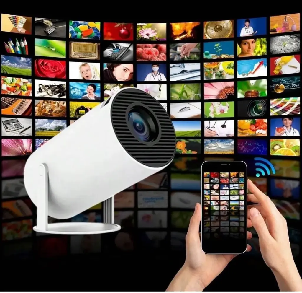 HD Android 11 Projector WiFi 6/BT 5.0 180°
